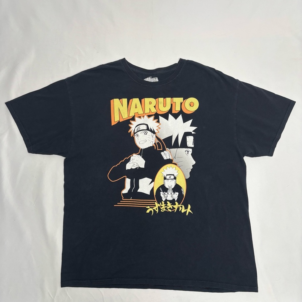 Naruto Shippuden Men's XL T-Shirt Black Graphic Design Ripple Junction 2007